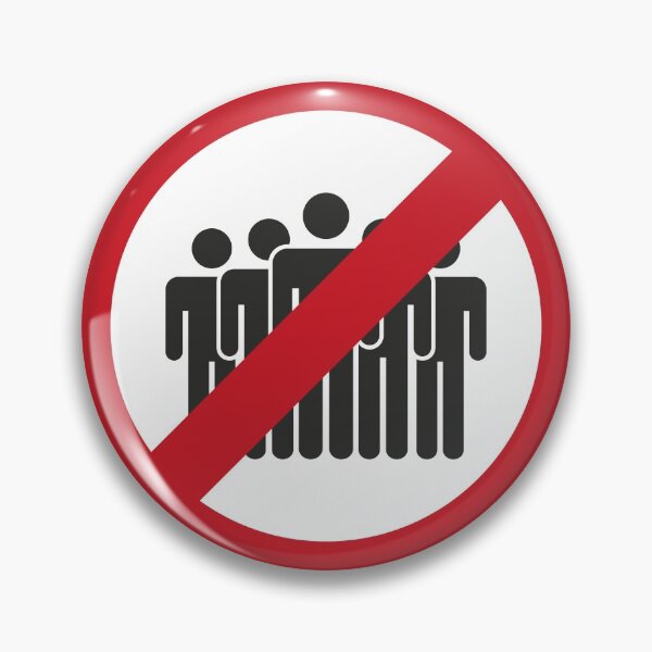 Item preview, No crowd icon. Avoid crowded places. Coronavirus sticker designed and sold by DenysHolovatiuk.