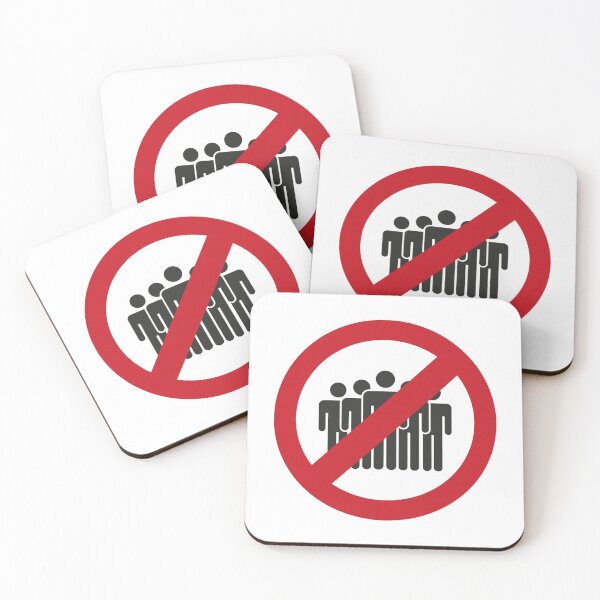 Item preview, No crowd icon. Avoid crowded places. Coronavirus sticker designed and sold by DenysHolovatiuk.