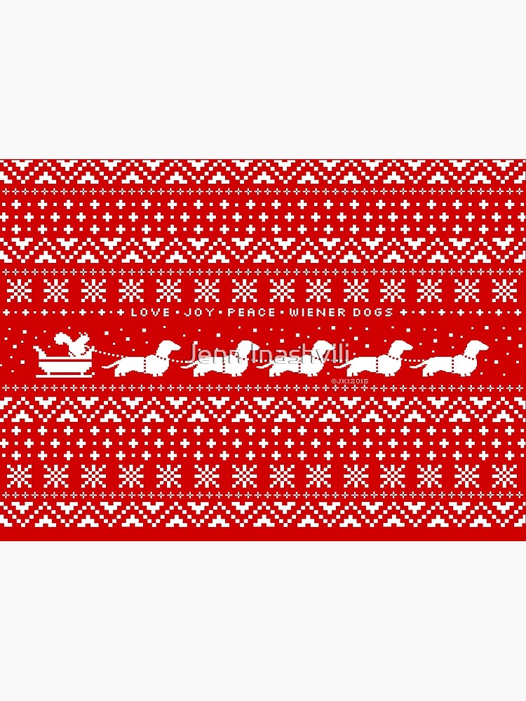 Dachshunds Christmas Sweater Pattern by ShortCoffee