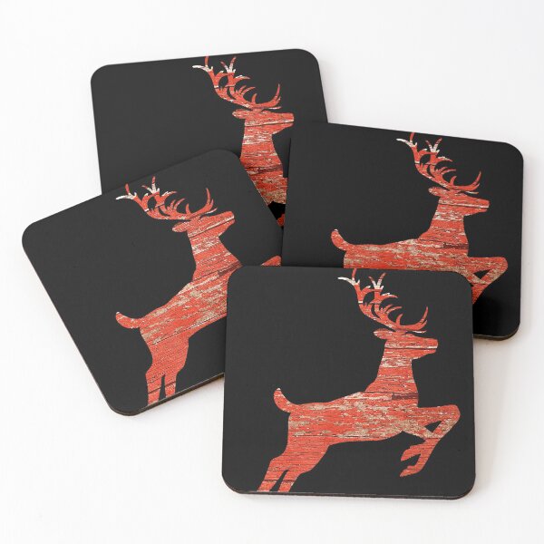 Item preview, RED BARN DOOR BUCK DEER GALLOPING CHRISTMAS T-Shirt designed and sold by LenaEhrlichmann.