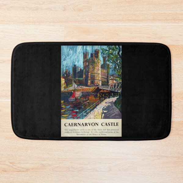 Item preview, Caernavron Castle retro poster designed and sold by CorasPosters.
