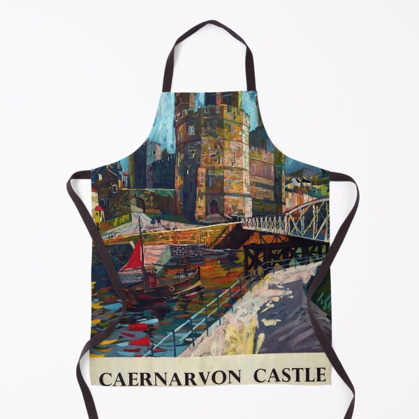 Item preview, Caernavron Castle retro poster designed and sold by CorasPosters.