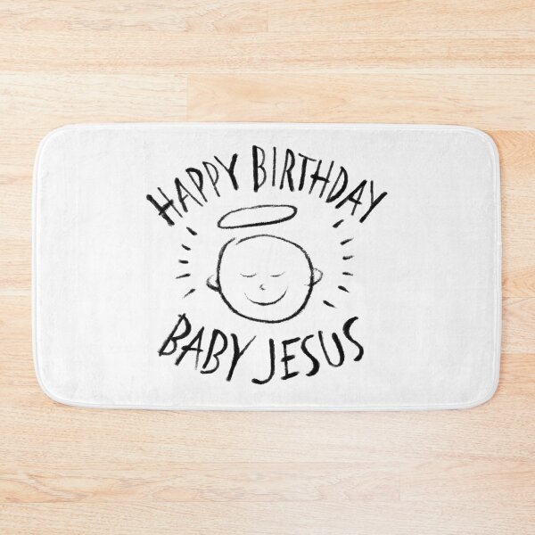Item preview, Happy Birthday Baby Jesus - Black Chalk on White - Christian Religious Merry Christmas - Christ designed and sold by 26-Characters.