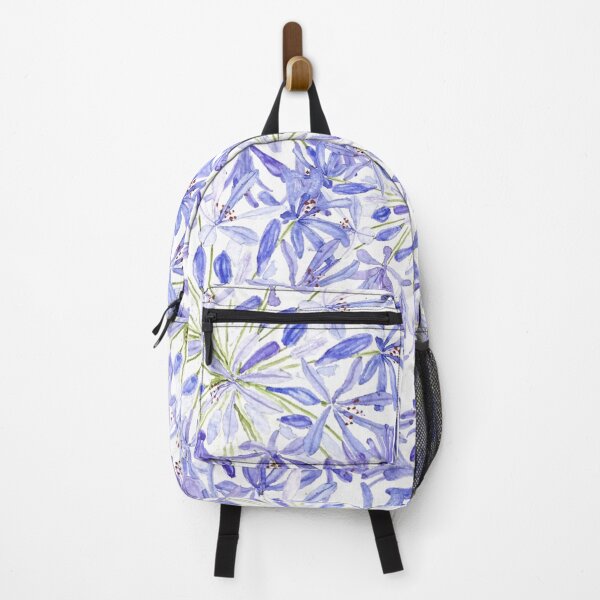 Item preview, purple blue African Lily watercolor designed and sold by ColorandColor.
