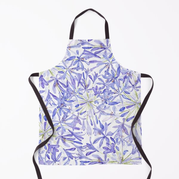 Item preview, purple blue African Lily watercolor designed and sold by ColorandColor.