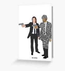 Jules and Vincent from Pulp Fiction Typography Quote Design Greeting Card