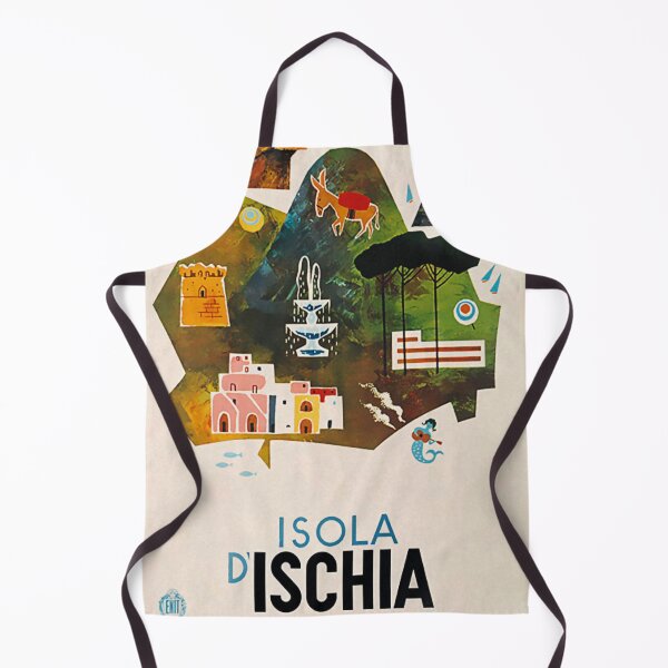 Item preview, Isola Ischia retro poster designed and sold by CorasPosters.