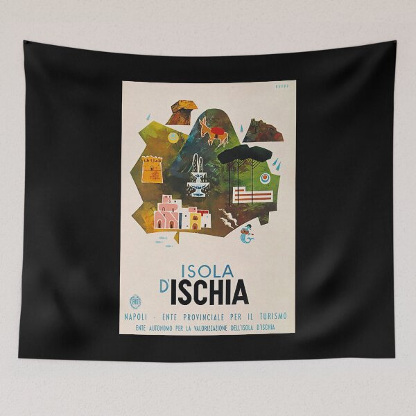 Item preview, Isola Ischia retro poster designed and sold by CorasPosters.