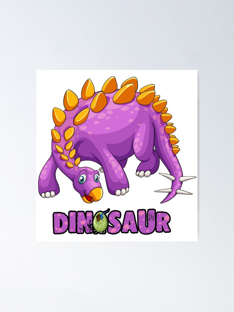 "Dinosaur Cartoon Design" Poster by BigBoyFunky Redbubble