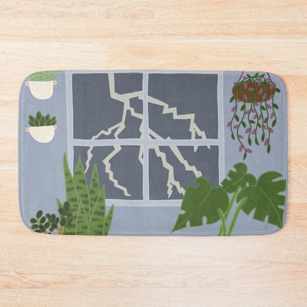 Item preview, Stormy Plants (blue background) designed and sold by Jennie Mahoney.