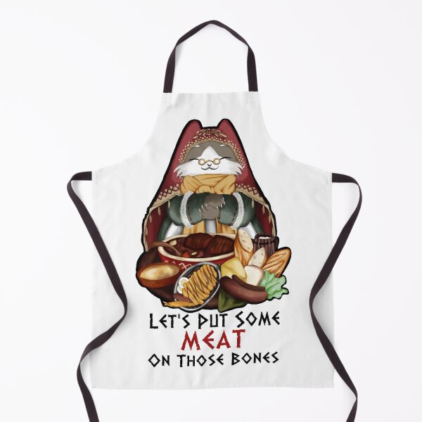 Item preview, Grammeowster Chef - "Let's Put Some Meat On Those Bones" - Black Font designed and sold by Hisahoney.