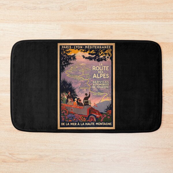 Item preview, Route des Alpes retro poster designed and sold by CorasPosters.