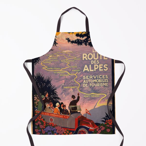 Item preview, Route des Alpes retro poster designed and sold by CorasPosters.