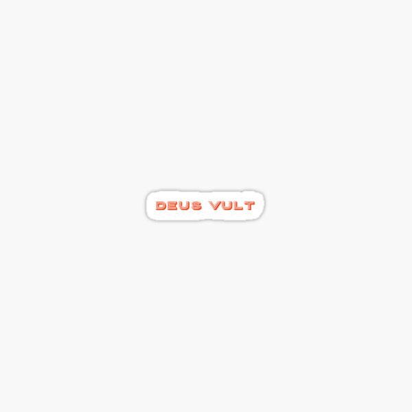 Deus Vult Sticker By Obitez Redbubble