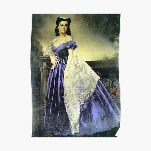 blaues Kleid der Wind Poster