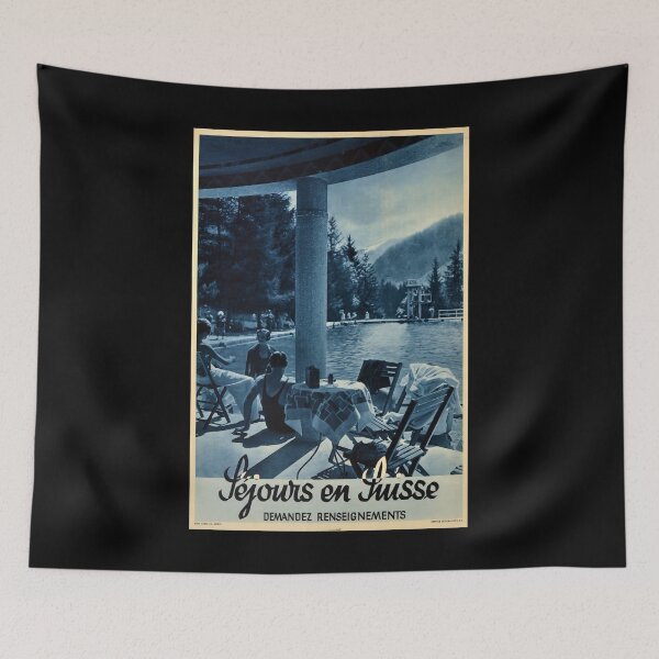 Item preview, Sejours en Suisse retro poster designed and sold by CorasPosters.