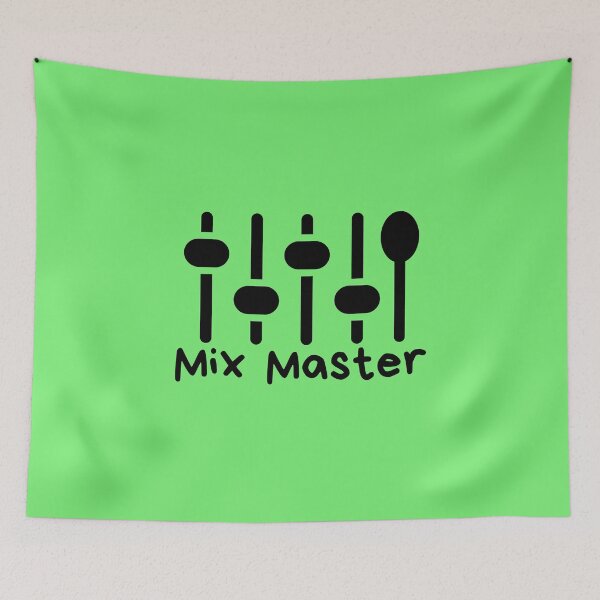 Item preview, Mix Master Mixer and Spoon Design - black designed and sold by MixedBagMerch.