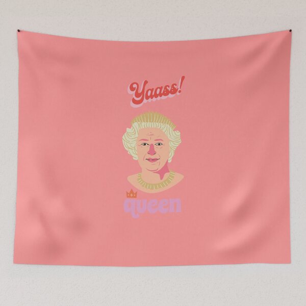 Item preview, yaass queen/ yas queen. Queen Elizabeth pride print  designed and sold by melbournegirl.