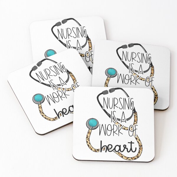 Item preview, Nursing is a Work of Heart Leopard Stethoscope Cute designed and sold by me2atee.