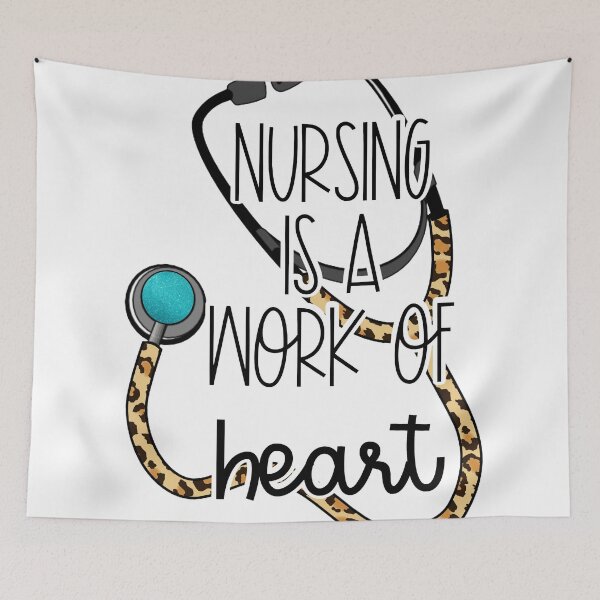 Item preview, Nursing is a Work of Heart Leopard Stethoscope Cute designed and sold by me2atee.