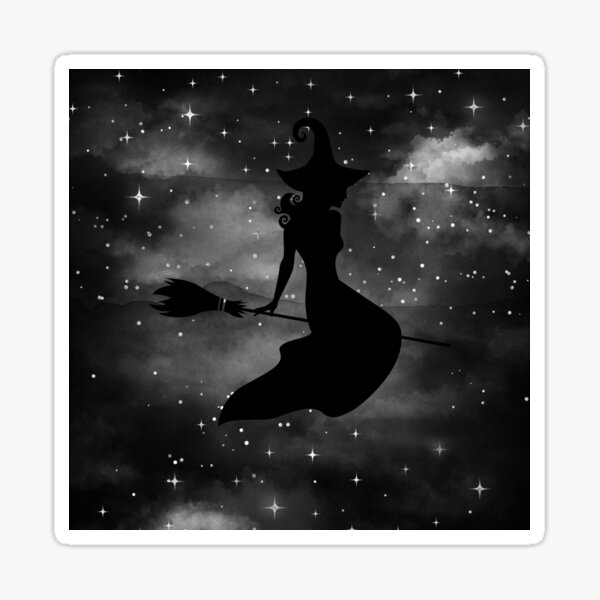 Item preview, Night Flying Witch Silhouette designed and sold by The Cottage Cauldron.
