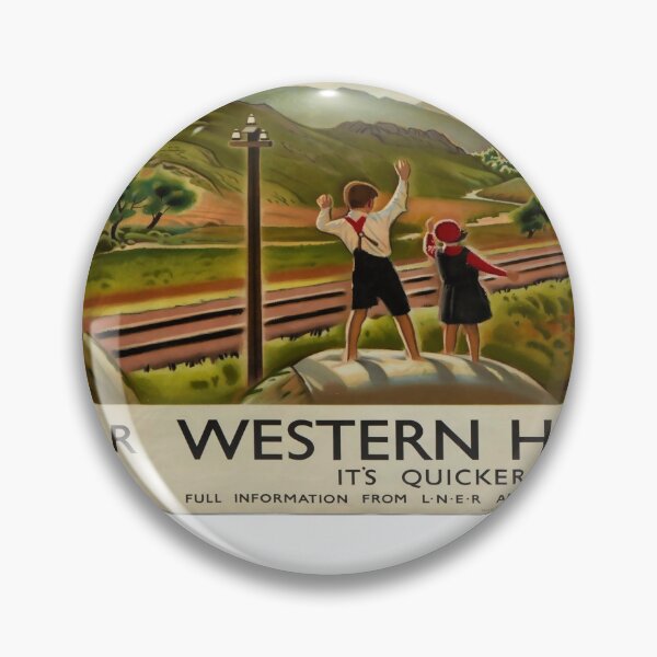 Item preview, Western Highlands retro poster designed and sold by CorasPosters.