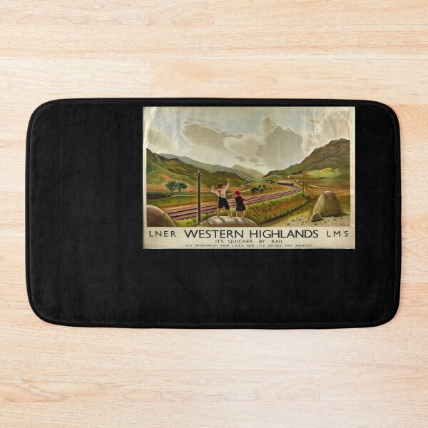 Item preview, Western Highlands retro poster designed and sold by CorasPosters.