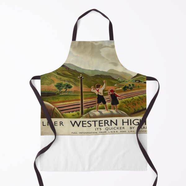 Item preview, Western Highlands retro poster designed and sold by CorasPosters.