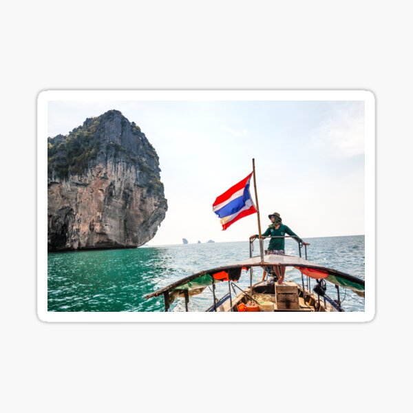 Aventure en bateau sur la mer d'Andaman Sticker
