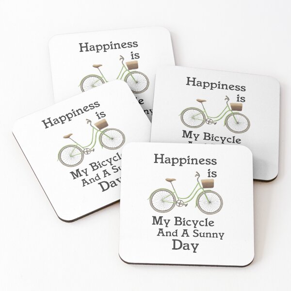 Item preview, Mug - Bicycle Motivational Art  Happiness is my bicycle and a sunny day designed and sold by della95.