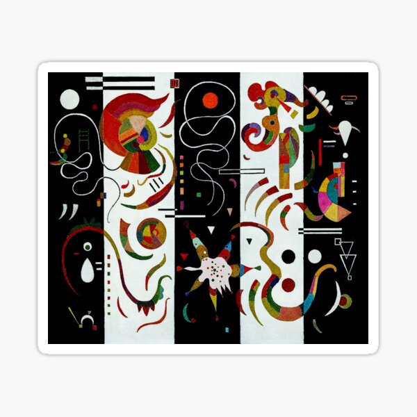 Artikel-Vorschau von Wassily Kandinsky, skurriles Gemälde – „Gestreift“ – „Rayé“, designt und verkauft von Gascondi.