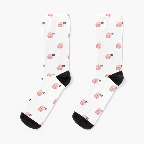 Kirby Asexual Flag <3 Socks
