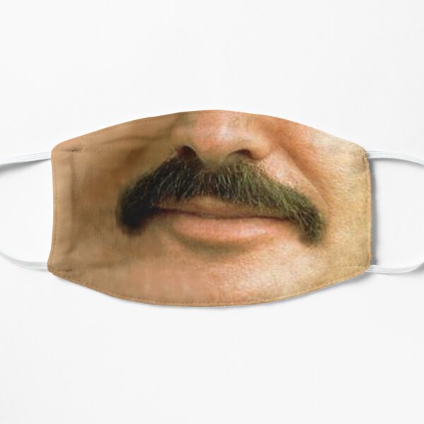 BReynolds Moustache Face Mask 3D Máscara de tela unisex de expresión realista impresa para todos los adultos y niños por igual. Paño de poliéster reutilizable lavable de 2 capas Mascarilla plana