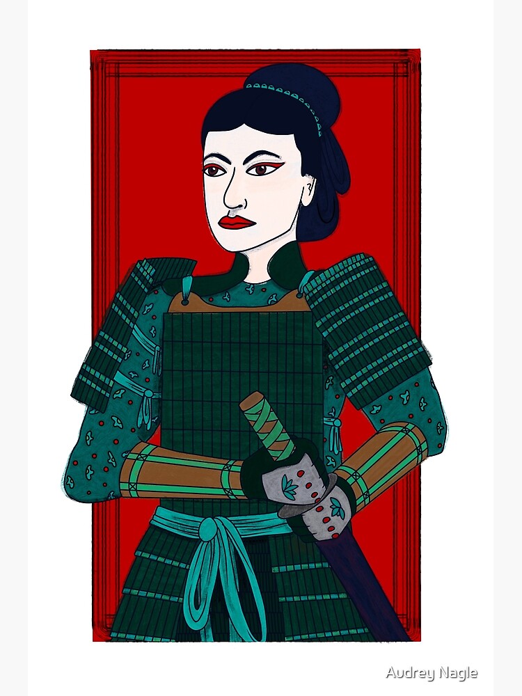 Female Japanese Samurai Poster By Audreynagle Redbubble