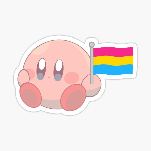 Kirby Pansexual Flag <3 Sticker