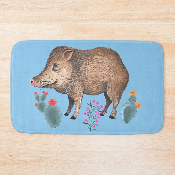 Item preview, Javalina in Cactus Flowers designed and sold by EleMcKay.