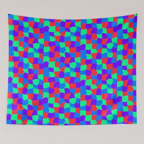 Item preview, Funky Abstract Blue Trippy Square Pattern designed and sold by Bingo Muchacho.