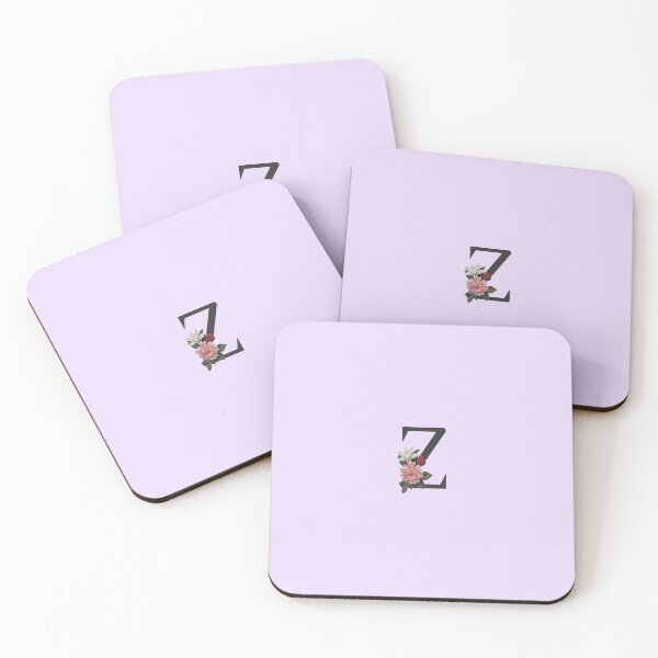 Item preview, Black On Lavender Monogram Letter Z | Floral Alphabet designed and sold by SerendipityNow.