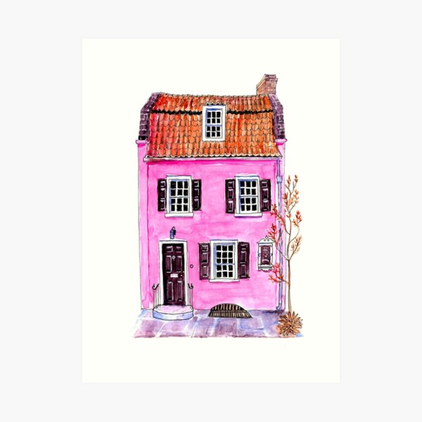 Pink House Art Print