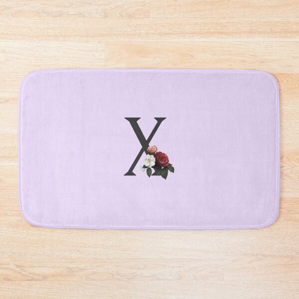 Item preview, Black On Lavender Monogram Letter X | Floral Alphabet designed and sold by SerendipityNow.