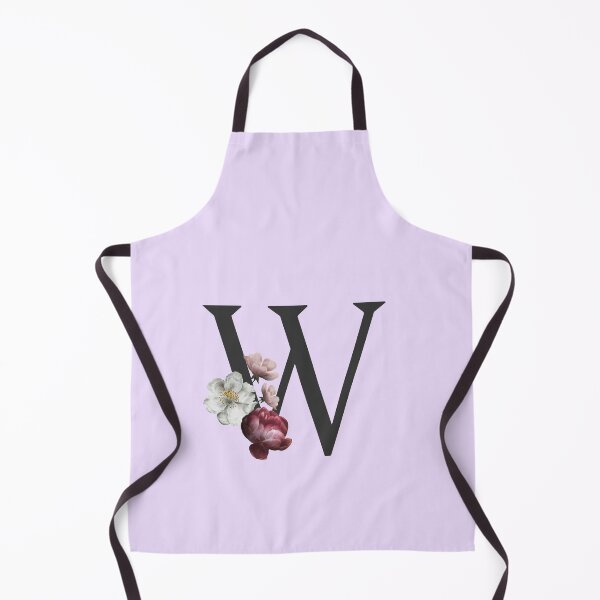Item preview, Black On Lavender Monogram Letter W | Floral Alphabet designed and sold by SerendipityNow.