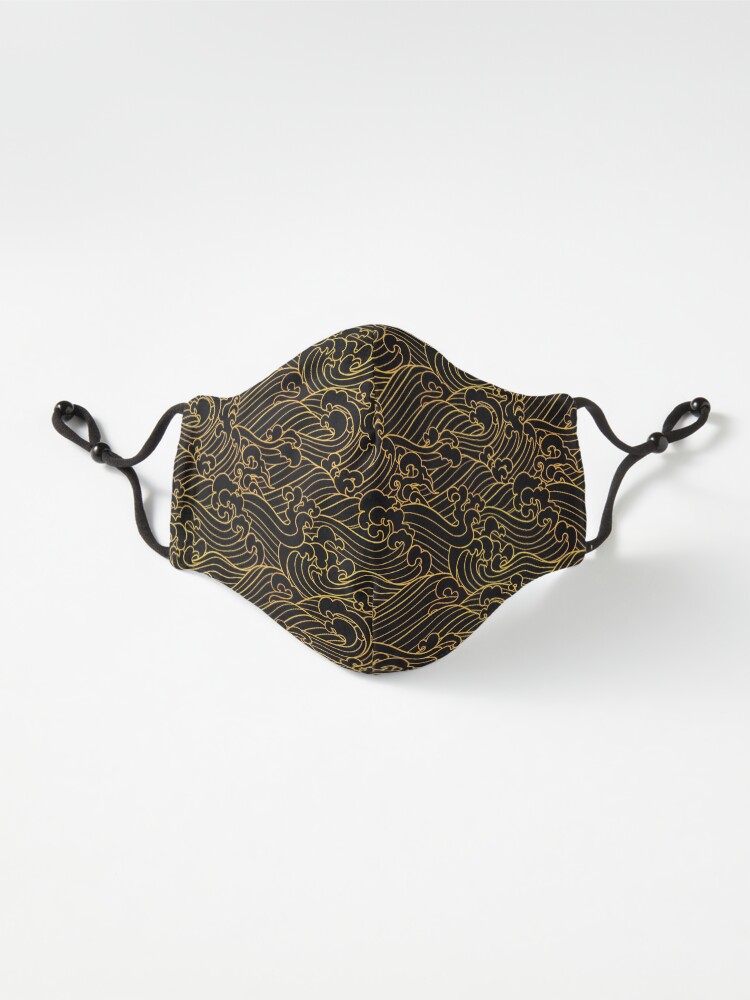 Alternate view of Golden Waves In Black Mask