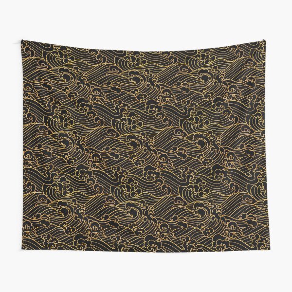 Golden Waves In Black Tapestry