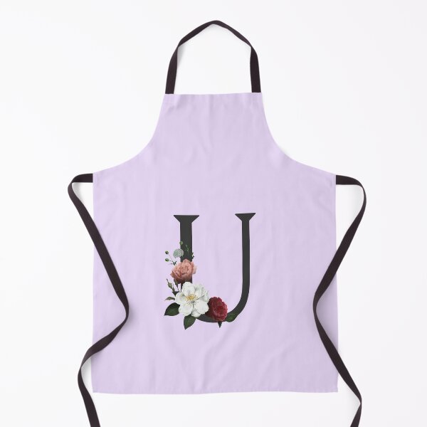 Item preview, Black On Lavender Monogram Letter U | Floral Alphabet designed and sold by SerendipityNow.