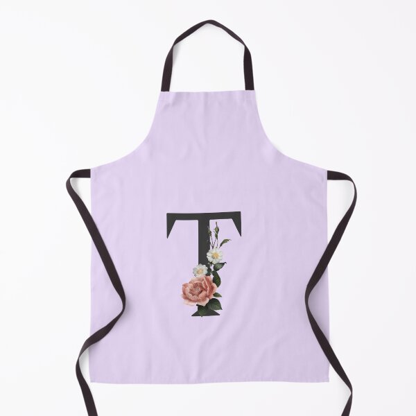Item preview, Black On Lavender Monogram Letter T | Floral Alphabet designed and sold by SerendipityNow.