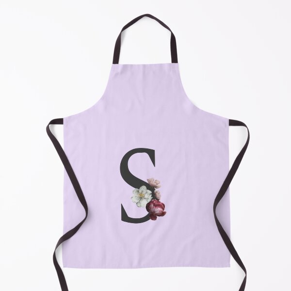 Item preview, Black On Lavender Monogram Letter S | Floral Alphabet designed and sold by SerendipityNow.