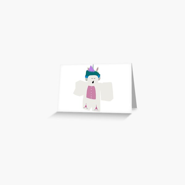 Meganplays Roblox Greeting Cards Redbubble - unicorn roblox megan plays