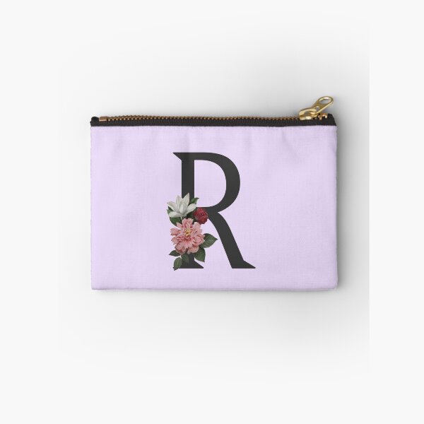 Item preview, Black On Lavender Monogram Letter R | Floral Alphabet designed and sold by SerendipityNow.