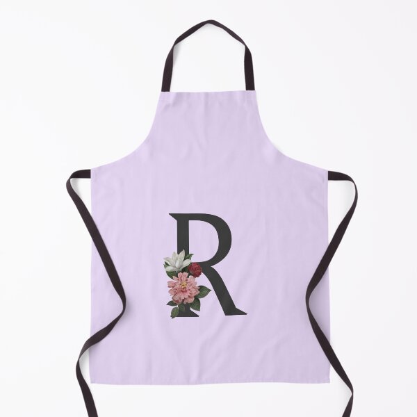 Item preview, Black On Lavender Monogram Letter R | Floral Alphabet designed and sold by SerendipityNow.