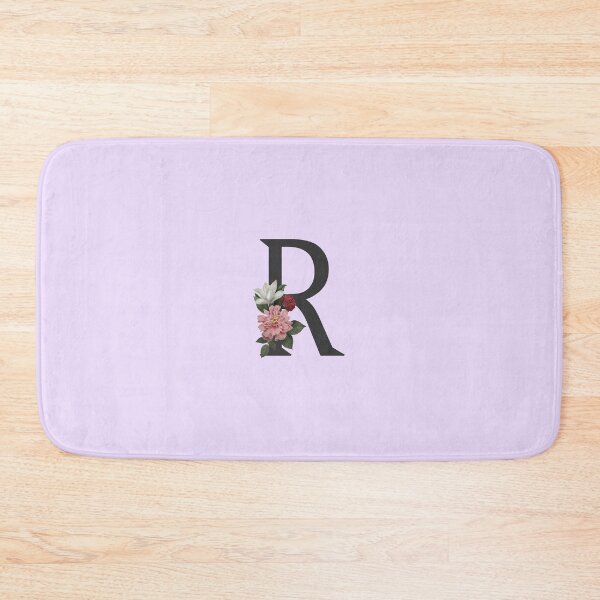 Item preview, Black On Lavender Monogram Letter R | Floral Alphabet designed and sold by SerendipityNow.